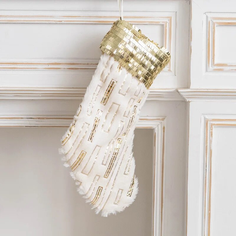 Božićne čarape Čarape Plišane bronzane čarape Poklon vrećica Božićni ukrasi Kamin Dom Božićno drvce Privjesak