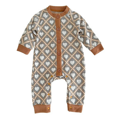 Jesenski dječji kombinezon Pletene štrikalice sa slatkim printom za dječake Djevojčice Vintage pulover Jednodijelni kombinezon Odjeća za novorođenče Odjeća za dojenčad