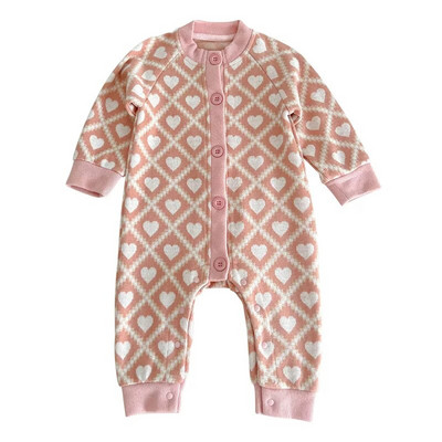 Jesenski dječji kombinezon Pletene štrikalice sa slatkim printom za dječake Djevojčice Vintage pulover Jednodijelni kombinezon Odjeća za novorođenče Odjeća za dojenčad