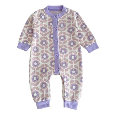 Jesenski dječji kombinezon Pletene štrikalice sa slatkim printom za dječake Djevojčice Vintage pulover Jednodijelni kombinezon Odjeća za novorođenče Odjeća za dojenčad