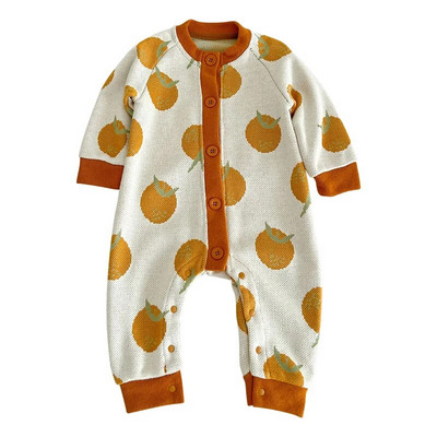 Jesenski dječji kombinezon Pletene štrikalice sa slatkim printom za dječake Djevojčice Vintage pulover Jednodijelni kombinezon Odjeća za novorođenče Odjeća za dojenčad