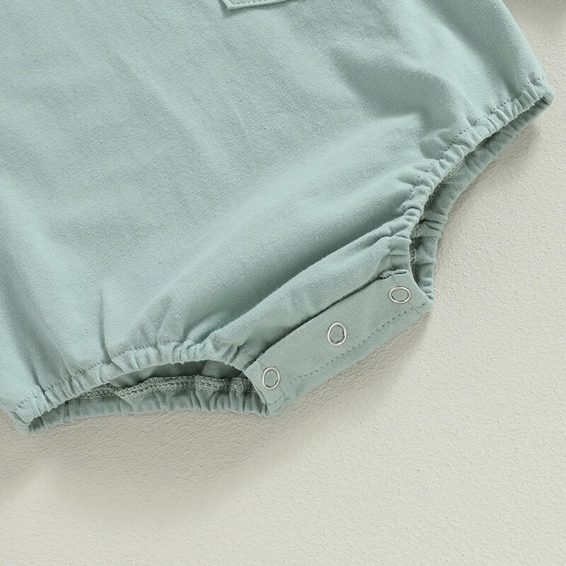 Jesenske novorođenčad Dječaci Djevojčice Rompers Odjeća 0-18M Jednobojni džepni trenirke dugih rukava Bodiji Kombinezoni Kostimi za malu djecu