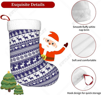 Коледни чорапи, оригинален 1 стил на дизайн, за коледна украса, украса за семейна ваканция, празнична украса