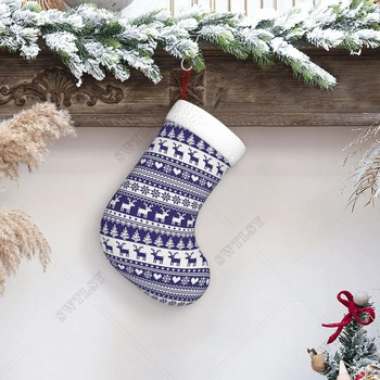 Коледни чорапи, оригинален 1 стил на дизайн, за коледна украса, украса за семейна ваканция, празнична украса