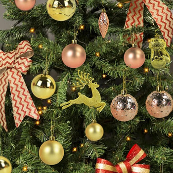 30 бр./кутия Златисто-розови сладки елхови коледни топки Комплект коледни елхови орнаменти за Нова година Noel Navidad Xmas Deco Supplies