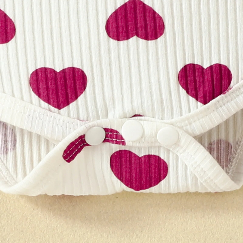 Ceeniu 0-18M kūdikių žieminių drabužių rinkiniai su raukta apykakle Heart Romper Bodysuit + Megztos lapės suknelės naujagimių mergaičių komplektai