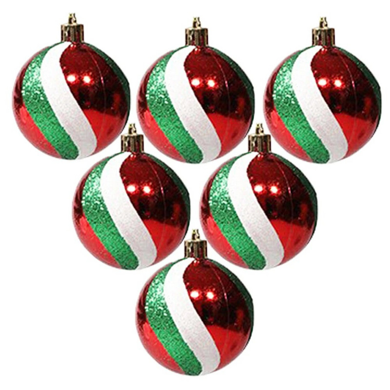 6cm 6kom Božićne kuglice Šarene pahuljice Darovi za Novu 2023. Božićno drvce DIY ukras Božićna zabava Dekoracija za dom