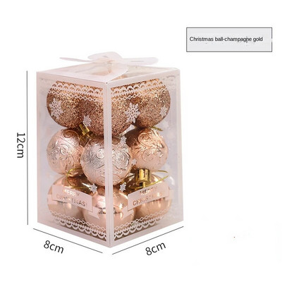 12 komada Božićna kuglica Ukrasi za božićno drvce Božićni dodaci za uređenje doma Kuglice od 4 cm Božićne kuglice Navidad 2024