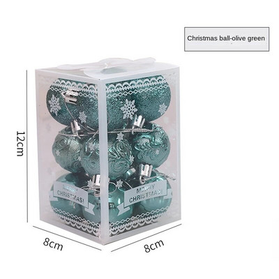 12 komada Božićna kuglica Ukrasi za božićno drvce Božićni dodaci za uređenje doma Kuglice od 4 cm Božićne kuglice Navidad 2024