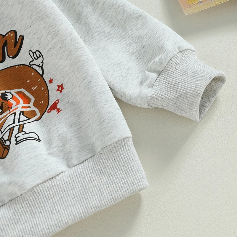 Mala djeca, dječaci, dječaci, odjeća za proljeće i jesen Slovo Ragbi print okrugli izrez Duksevi dugih rukava Duge hlače Kompleti odjeće od 2 komada