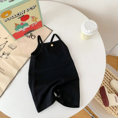 Ljetne dječje štrample za 2022. Slatki pamučni kombinezon za dojenčad bez rukava s naramenicama Mala djeca Dječaci Ležerni široki kombinezoni za novorođenče Jednodijelni