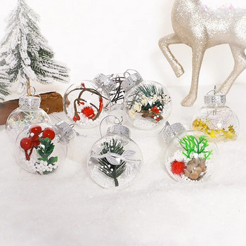12τμχ Χριστουγεννιάτικη Μπάλα Διακόσμηση 6cm Διάφανο Χριστουγεννιάτικο Δέντρο Κρεμαστά Κρεμαστά Δώρα 2023 Πρωτοχρονιάτικο Σπίτι Χριστουγεννιάτικο Κοστούμι σφαίρες