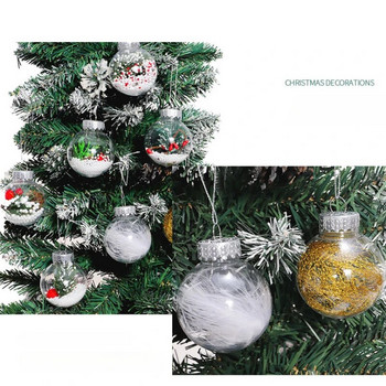 12τμχ Χριστουγεννιάτικη Μπάλα Διακόσμηση 6cm Διάφανο Χριστουγεννιάτικο Δέντρο Κρεμαστά Κρεμαστά Δώρα 2023 Πρωτοχρονιάτικο Σπίτι Χριστουγεννιάτικο Κοστούμι σφαίρες