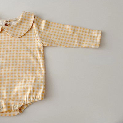 5201B Korejska odjeća za novorođenčad 2023. Proljeće Jesen Novo dječje bodi Ovratnik za lutke Jednodijelna odjeća za djevojčice Odjeća za penjanje