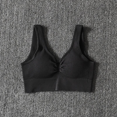 Bešavni set Odjeća za teretanu Set za jogu Ženska trenirka Sportsko odijelo s rebrastim rukavima Grudnjak za fitness Tajice s visokim strukom Komplet za vježbanje Sportska odjeća