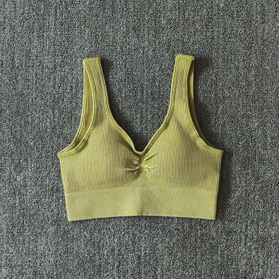 Bešavni set Odjeća za teretanu Set za jogu Ženska trenirka Sportsko odijelo s rebrastim rukavima Grudnjak za fitness Tajice s visokim strukom Komplet za vježbanje Sportska odjeća