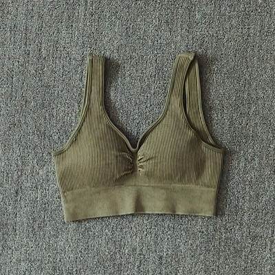 Bešavni set Odjeća za teretanu Set za jogu Ženska trenirka Sportsko odijelo s rebrastim rukavima Grudnjak za fitness Tajice s visokim strukom Komplet za vježbanje Sportska odjeća