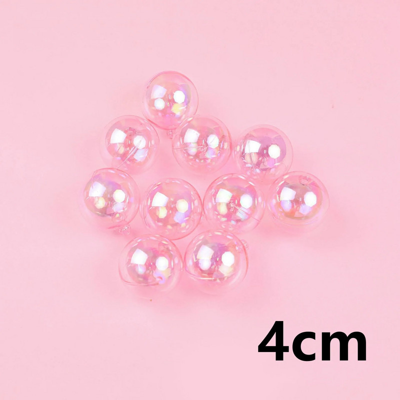 10 komada 3/4/5 cm otvorene plastične prozirne/bijele šarene ukrasne kutije za darove Ukrasi za božićno drvce Ukrasi Lopta