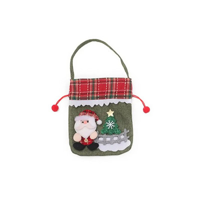 Božićna vrećica za umatanje od netkanog materijala Prijenosna 3D božićna poklon vrećica Djed Mraz Slatka poslastica za božićne ukrase Elk