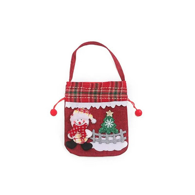 Božićna vrećica za umatanje od netkanog materijala Prijenosna 3D božićna poklon vrećica Djed Mraz Slatka poslastica za božićne ukrase Elk