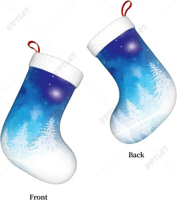 Коледни чорапи, оригинален стил на дизайн, за коледна украса, украса за семейна ваканция, празнична украса