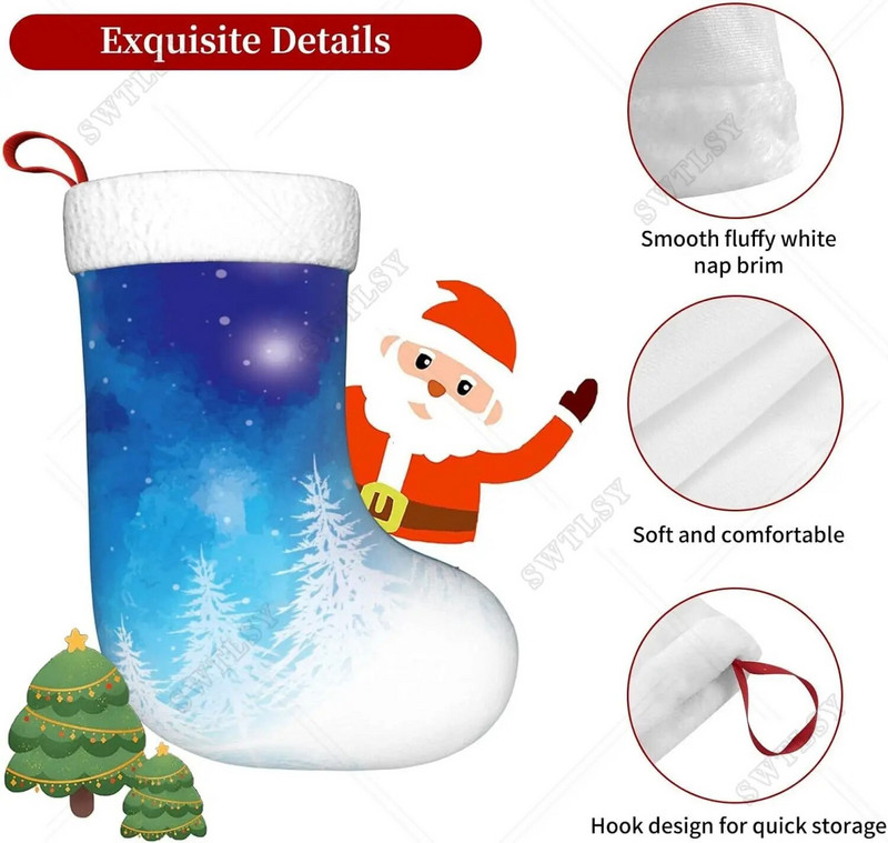 Ziemassvētku zeķes, oriģināla dizaina stils, Ziemassvētku dekorēšanai, ģimenes brīvdienu ballīšu dekorēšanai, svētku dekorēšanai