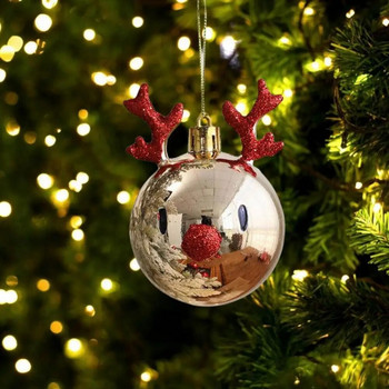 2 бр./лот Коледна топка Орнаменти Коледна декорация Домашно рисувано покритие Elk Коледна елха Орнамент Navidad Noel Нова година