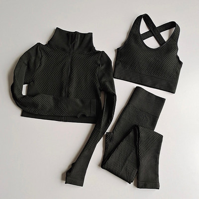 2/3Pcs Bešavni set za jogu Odjeća za fitness u teretani Žensko odijelo za jogu Sportska odjeća Ženske tajice za vježbanje Vrhunska sportska odjeća Odijelo za vježbanje