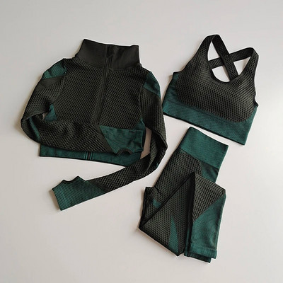 2/3Pcs Bešavni set za jogu Odjeća za fitness u teretani Žensko odijelo za jogu Sportska odjeća Ženske tajice za vježbanje Vrhunska sportska odjeća Odijelo za vježbanje