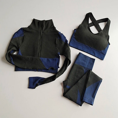 2/3Pcs Bešavni set za jogu Odjeća za fitness u teretani Žensko odijelo za jogu Sportska odjeća Ženske tajice za vježbanje Vrhunska sportska odjeća Odijelo za vježbanje