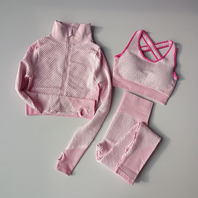 2/3Pcs Bešavni set za jogu Odjeća za fitness u teretani Žensko odijelo za jogu Sportska odjeća Ženske tajice za vježbanje Vrhunska sportska odjeća Odijelo za vježbanje