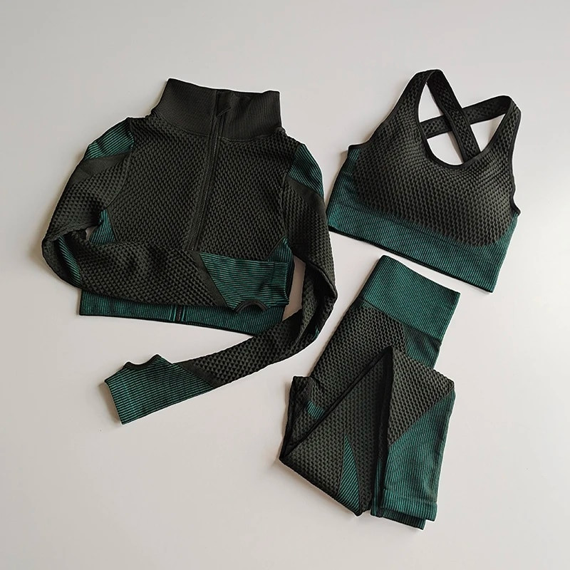 2/3Pcs Bešavni set za jogu Odjeća za fitness u teretani Žensko odijelo za jogu Sportska odjeća Ženske tajice za vježbanje Vrhunska sportska odjeća Odijelo za vježbanje