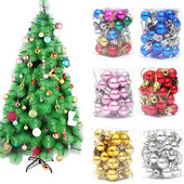 24db karácsonyi kis labdák karácsonyi parti díszek színes karácsonyfák dekoráció parti otthoni kerti kellékek újévi medál