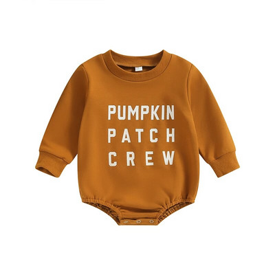 Baby 2023 Halloween Odjeća za dojenčad, malu djecu, dječake, djevojčice, majica s printom slova dugih rukava, kombinezoni, kombinezoni