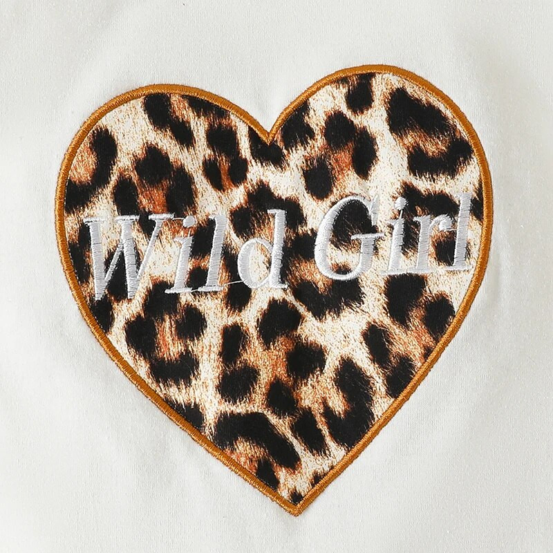 Jesenski kompleti odjeće za novorođenčad za djevojčice Bodi dugih rukava s leopard printom + široke hlače na zvonce + odjeća za glavu od 3 komada