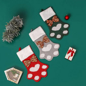 Kreativne pseće kandže Pletene čarape Božićno drvce Privjesak Božićni ukrasi Poklon vrećica