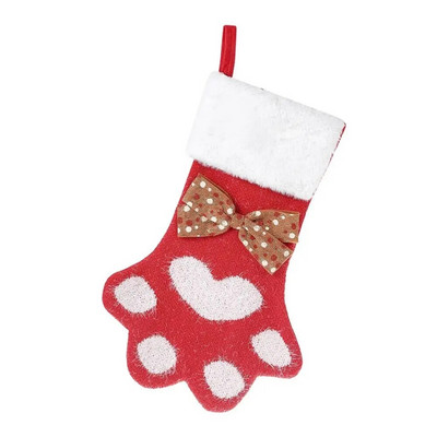 Kreativne pseće kandže Pletene čarape Božićno drvce Privjesak Božićni ukrasi Poklon vrećica