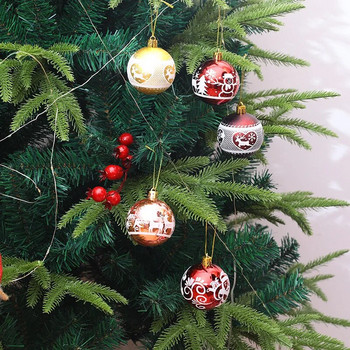 6CM галванични орнаменти за коледни топки в кутия 6/9 бр. Коледна елха Направи си сам декорационни консумативи Navidad Нова година 2024 Декорация на дома