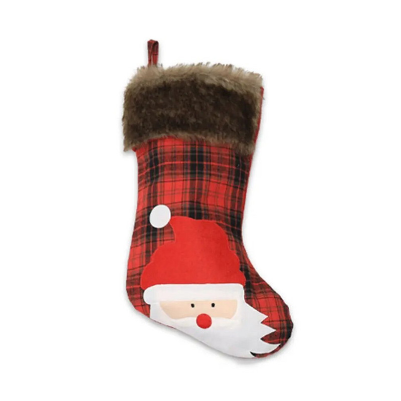 Netkane tkanine Božićne čarape Elk Snjegović Djed Božićnjak Čarape Poklon vrećice Božićne vrećice Šarene božićne dekoracije za dom