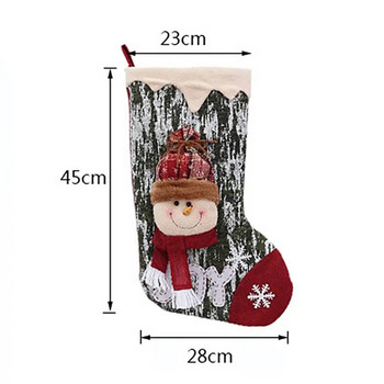 Плетено момче Момиче Висящо коледно чорапче Карикатура Снежен човек Елен Дядо Коледа Подаръчна торба Чорапи Коледно дърво Орнамент Консумативи за парти