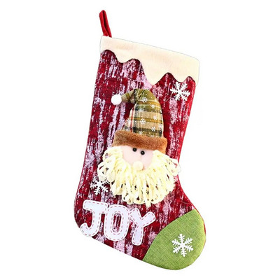 Kötött fiú lány akasztós karácsonyi harisnya Rajzfilm Hóember Szarvas Mikulás ajándéktáska Zokni karácsonyfadísz partikellékek