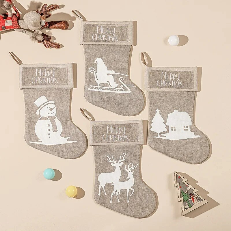 Božićni ukrasni pribor Čarape Vrećica s poklonima Vješalica za božićno drvce Ukrasi Vrećica s poklonima Božićne čarape