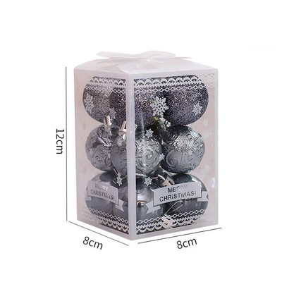 12 komada 9 boja Visokokvalitetna božićna kuglica Božićno drvce Privjesak Sretan božićni dekor za dom 2022. Sretna Nova godina Naviidad Favo