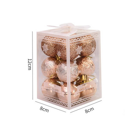 12 komada 9 boja Visokokvalitetna božićna kuglica Božićno drvce Privjesak Sretan božićni dekor za dom 2022. Sretna Nova godina Naviidad Favo