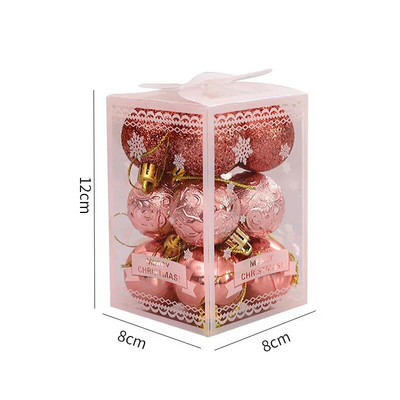 12 komada 9 boja Visokokvalitetna božićna kuglica Božićno drvce Privjesak Sretan božićni dekor za dom 2022. Sretna Nova godina Naviidad Favo