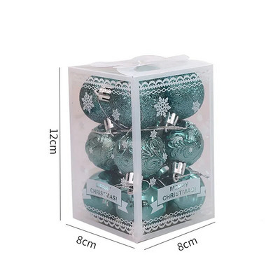 12 komada 9 boja Visokokvalitetna božićna kuglica Božićno drvce Privjesak Sretan božićni dekor za dom 2022. Sretna Nova godina Naviidad Favo