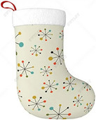 Božićne čarape Božićne čarape s apstraktnim geometrijskim uzorkom iz sredine stoljeća za božićne ukrase