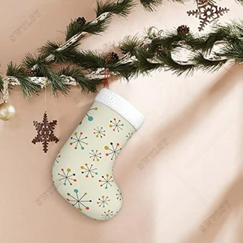 Χριστουγεννιάτικες κάλτσες Mid Century αφηρημένο γεωμετρικό σχέδιο Χριστουγεννιάτικες κάλτσες για διακοσμήσεις χριστουγεννιάτικων πάρτι
