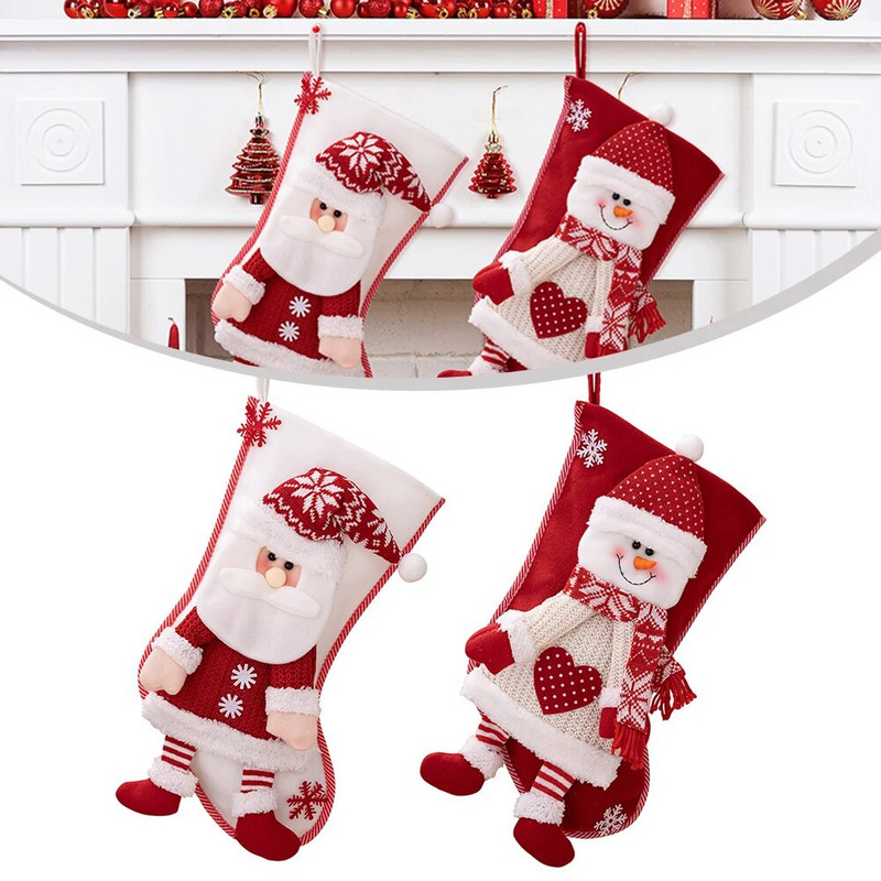 2023 karácsonyi harisnya Mikulás zokni cukorka táska karácsonyi dekoráció otthonra karácsonyfa díszek Navidad újévi ajándék