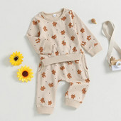 Imikud, väikelapsed, lapsed, poisid, tüdrukud, sügistalvised rõivad, pikkade varrukatega, graafilise trükiga O-kaelusega kampsunid, püksid, vabaajarõivaste komplektid